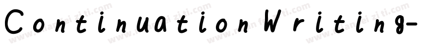 Continuation Writing字体转换